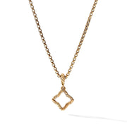 Quatrefoil Amulet in 18K Yellow Gold with Pave Diamonds