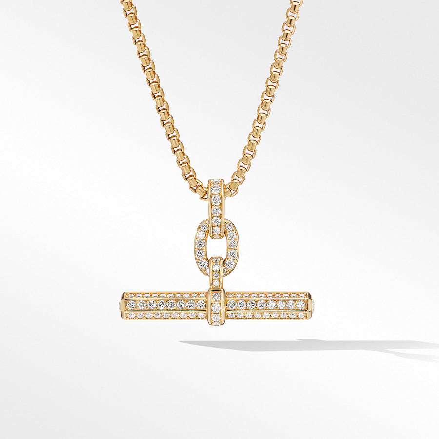 Lexington Pendant in 18K Yellow Gold with Full Pave Diamonds