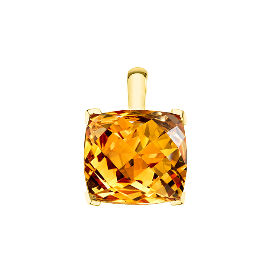 Citrine 14K Yellow Gold Pendant