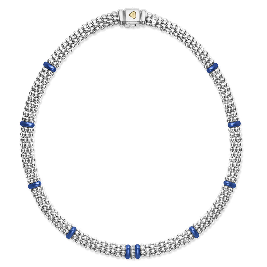 Single Station Diamond Caviar Necklace