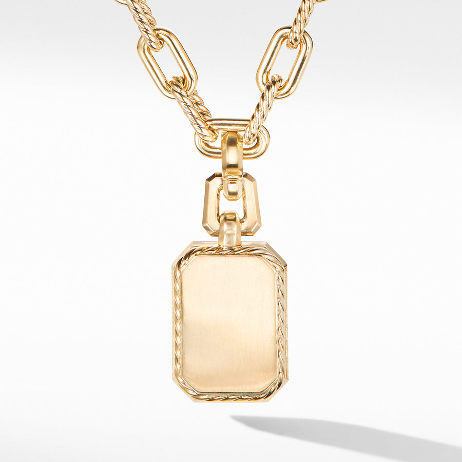 Novella Pendant in 18K Yellow Gold with Blue Topaz