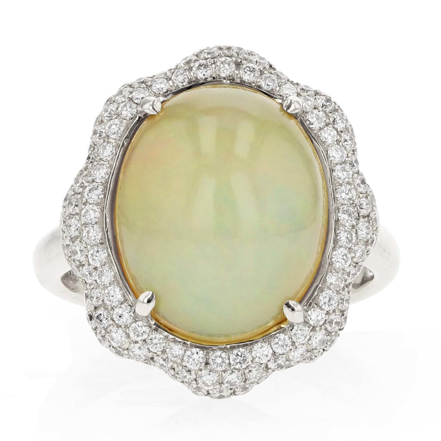 Ethiopian Opal Diamond Ring