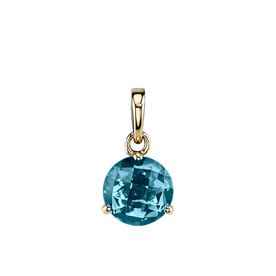 London Blue Topaz 14K Yellow Gold Pendant