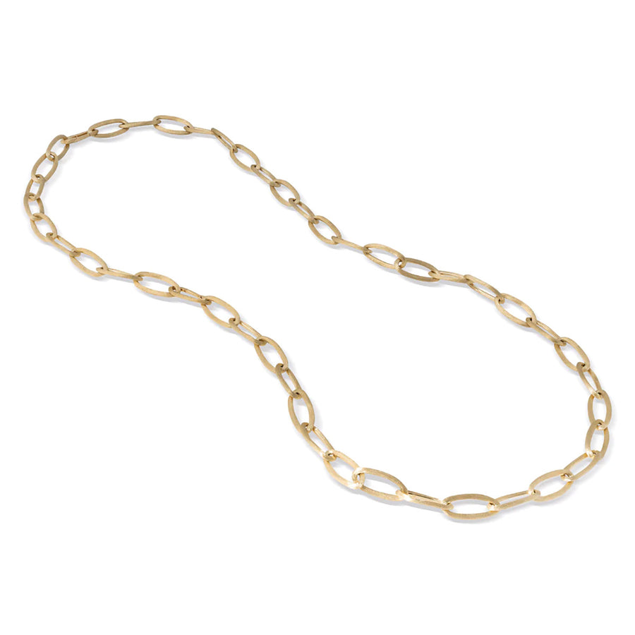 18K Yellow Gold Oval Link Long Convertible Necklace