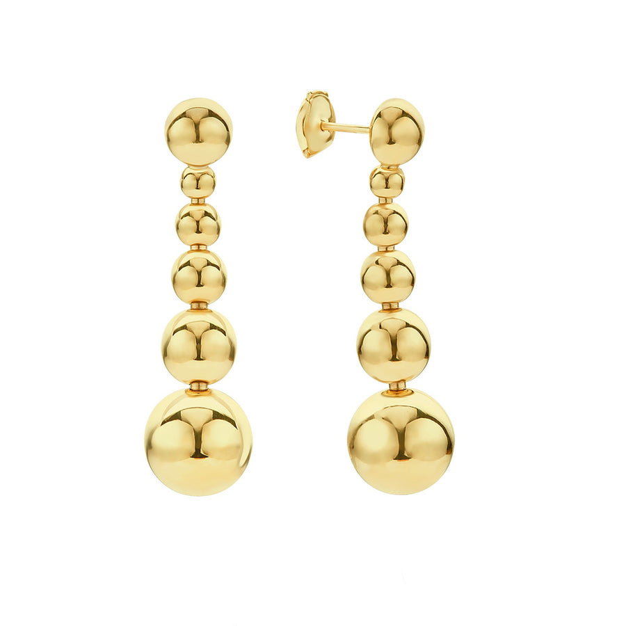 Caviar Gold Drop Earrings