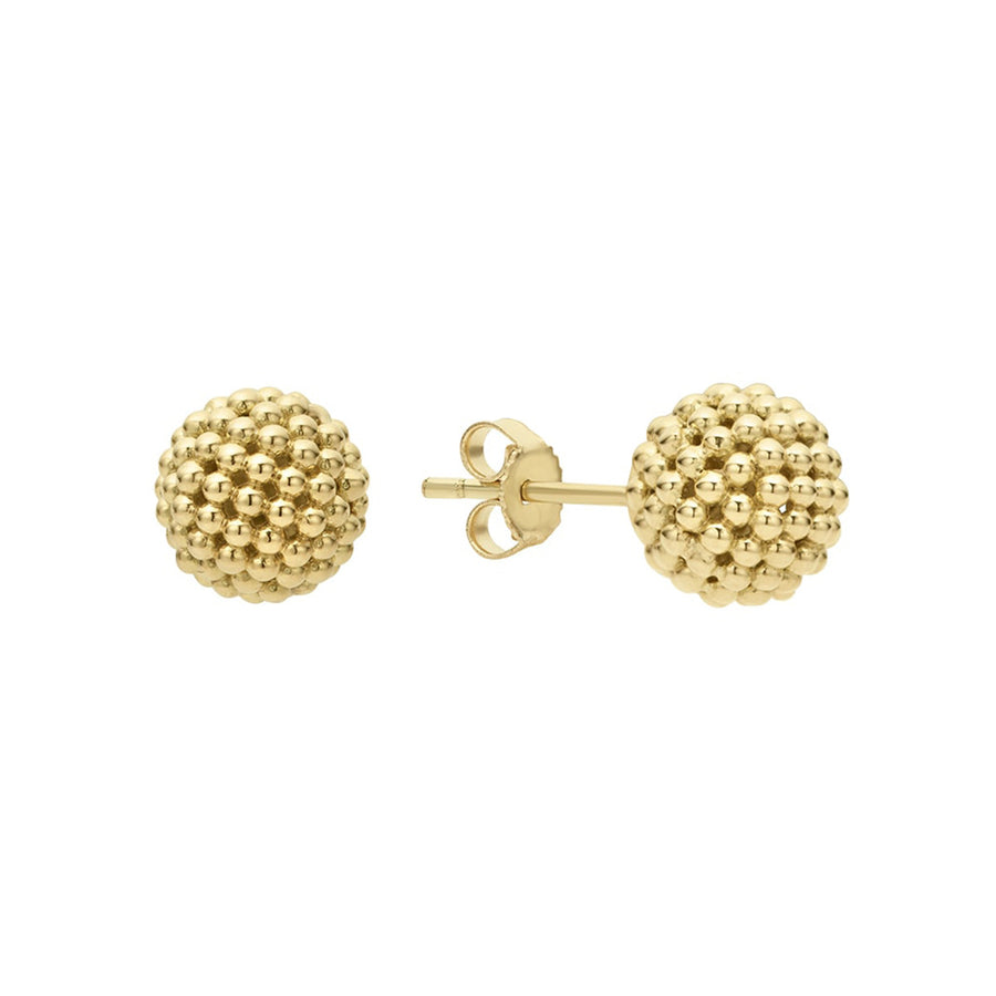 Caviar Gold Earrings