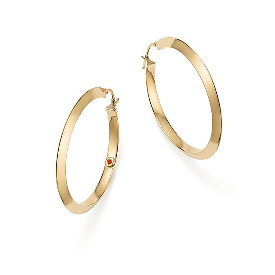 18k Yellow Gold Oro Classic Hoop Earrings