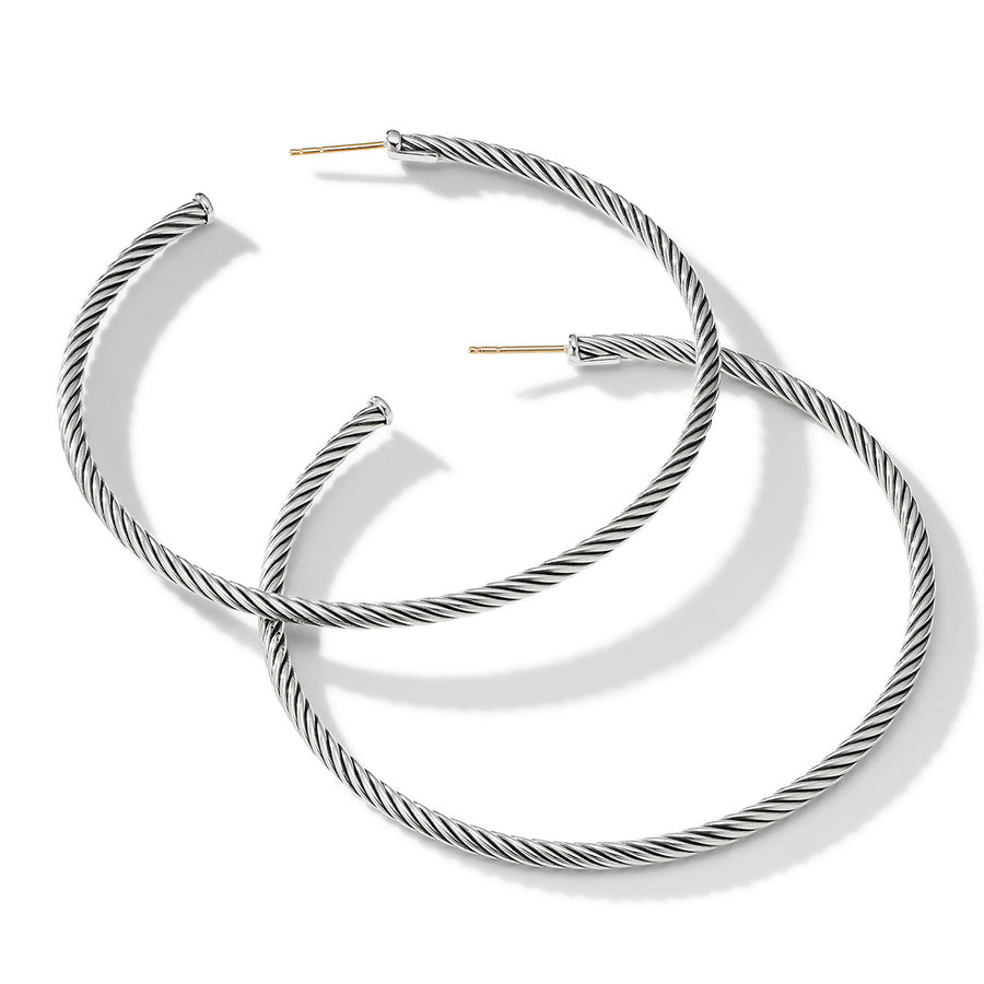Sculpted Cable Hoop Earring