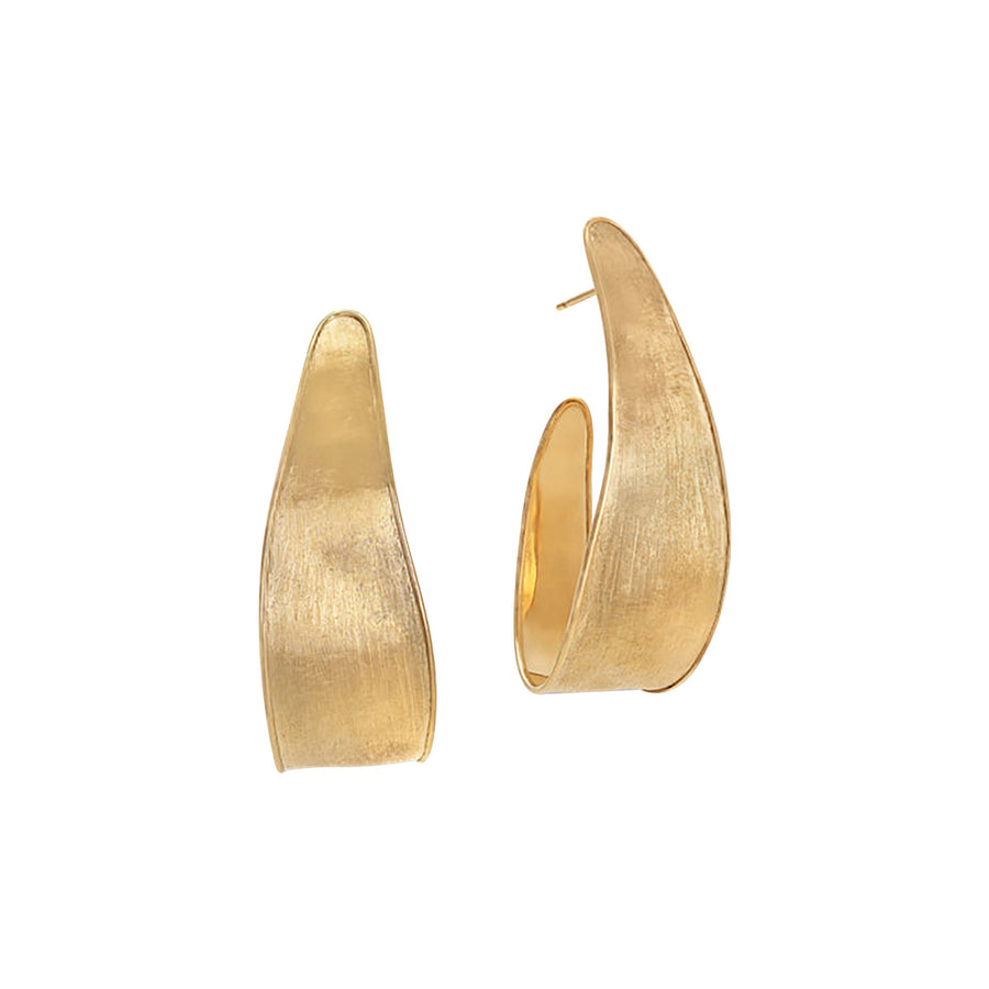 18K Lunaria Yellow Gold Small Hoop Earrings