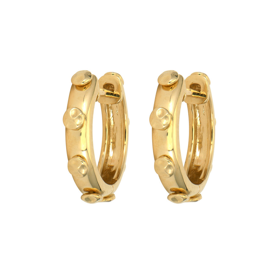 Classic Hammered Gold Hoops