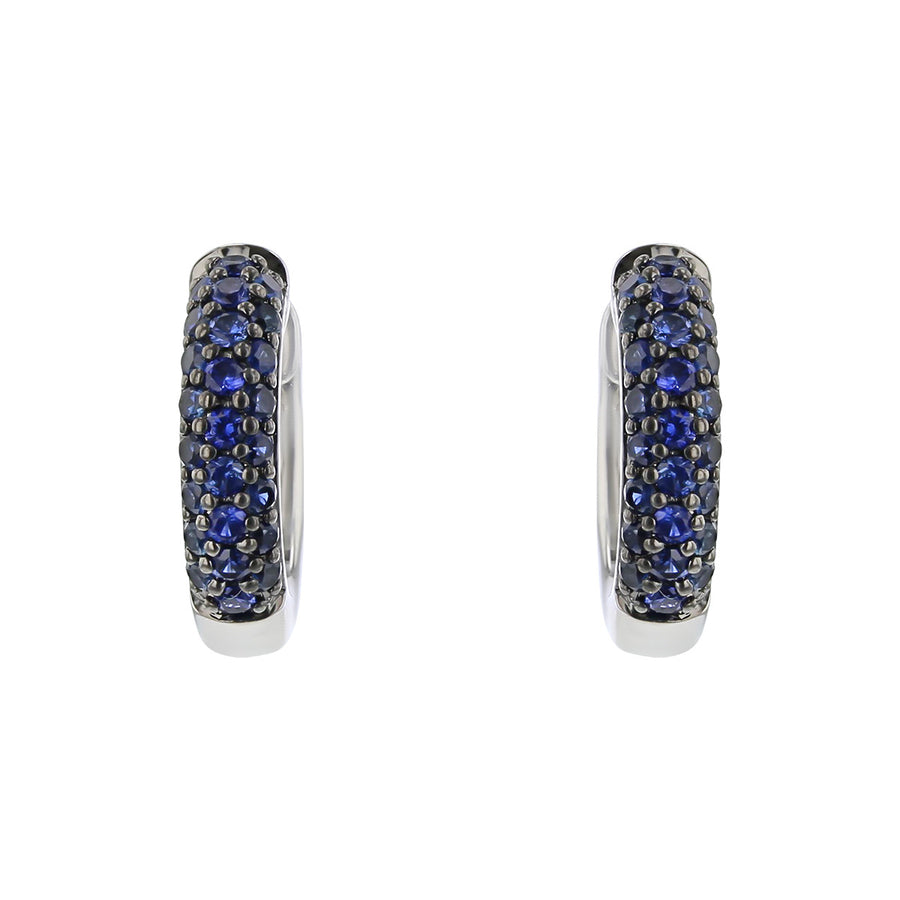 Petite Hoop Earrings with Sapphires