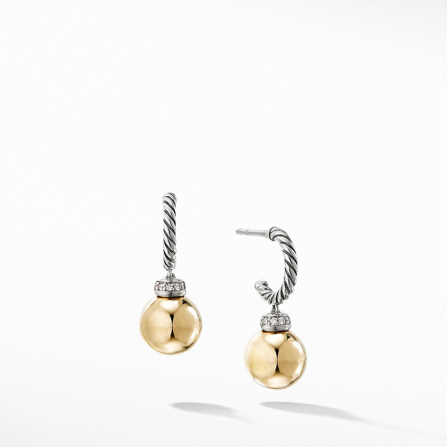 Solari Drop Earrings with Diamonds and 18K Gold