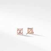 Chatelaine Stud Earrings with Morganite and Diamonds in 18k Rose Gold