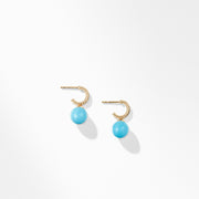 Hoop Earring with Turquoise in 18K Gold