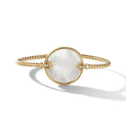 DY Elements Bracelet in 18K Yellow Gold with Mother of Pearl and Pave Diamonds