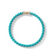 DY Bel Aire Chain Bracelet in Turquoise with 14K Yellow Gold Accent