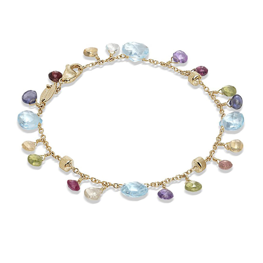 Blue Topaz and Mixed Gemstone Single Strand Bracelet