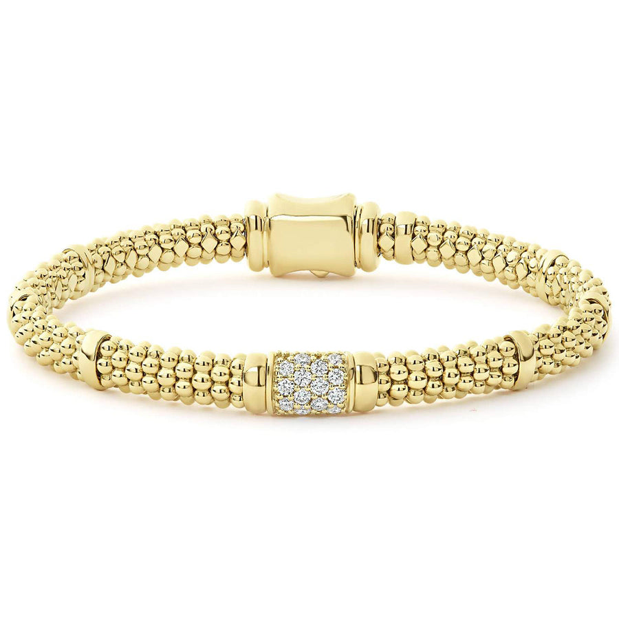 6mm Gold Diamond Bracelet