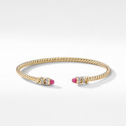 Petite Helena Open Bracelet in 18K Yellow Gold with Rubies and Diamonds