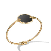 DY Elements Bracelet in 18K Yellow Gold with Black Onyx and Pave Diamonds