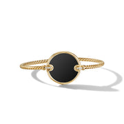 DY Elements Bracelet in 18K Yellow Gold with Black Onyx and Pave Diamonds