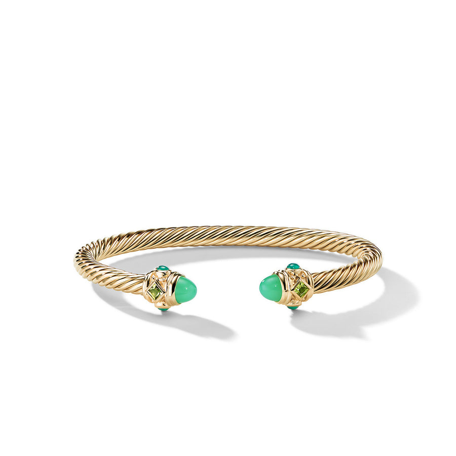 Renaissance Bracelet in 18K Gold with Chrysoprase, Peridot and Green Onyx