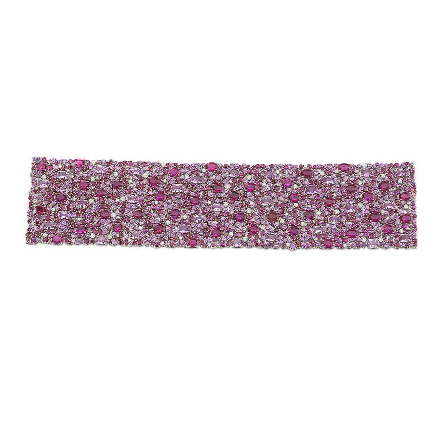 Ruby, Pink Sapphire and Diamond American Glamour Bracelet