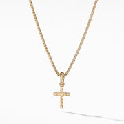Cable Collectibles Cross Pendant in 18K Yellow Gold with Diamonds
