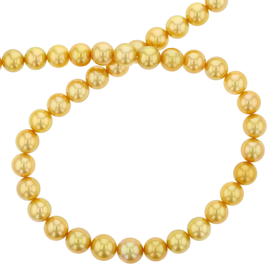 16-Inch Strand of Golden South Sea Pearls