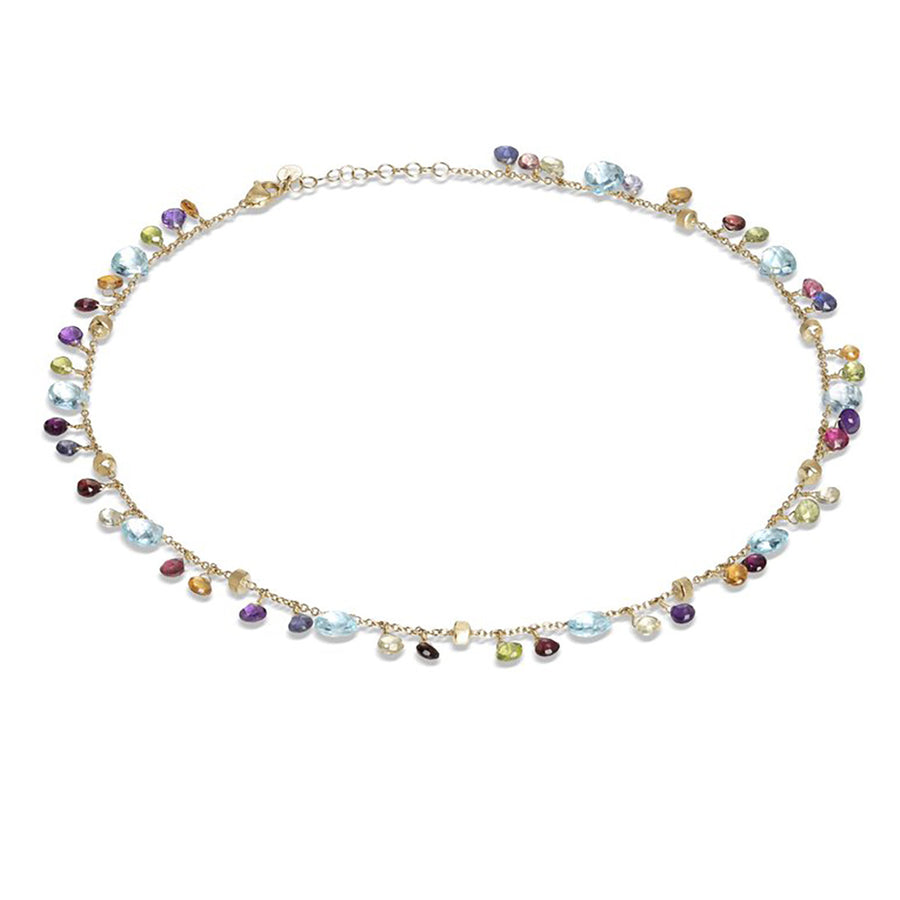 Blue Topaz and Mixed Gemstone Single Strand Necklace