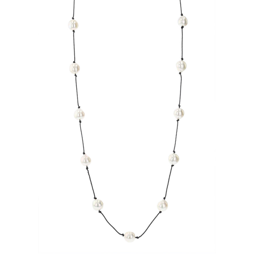 18-Inch Freshwater Pearl Tin Cup Necklace