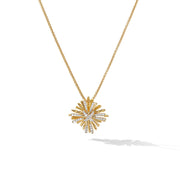 Angelika Maltese Pendant Necklace in 18K Yellow Gold with Pave Diamonds