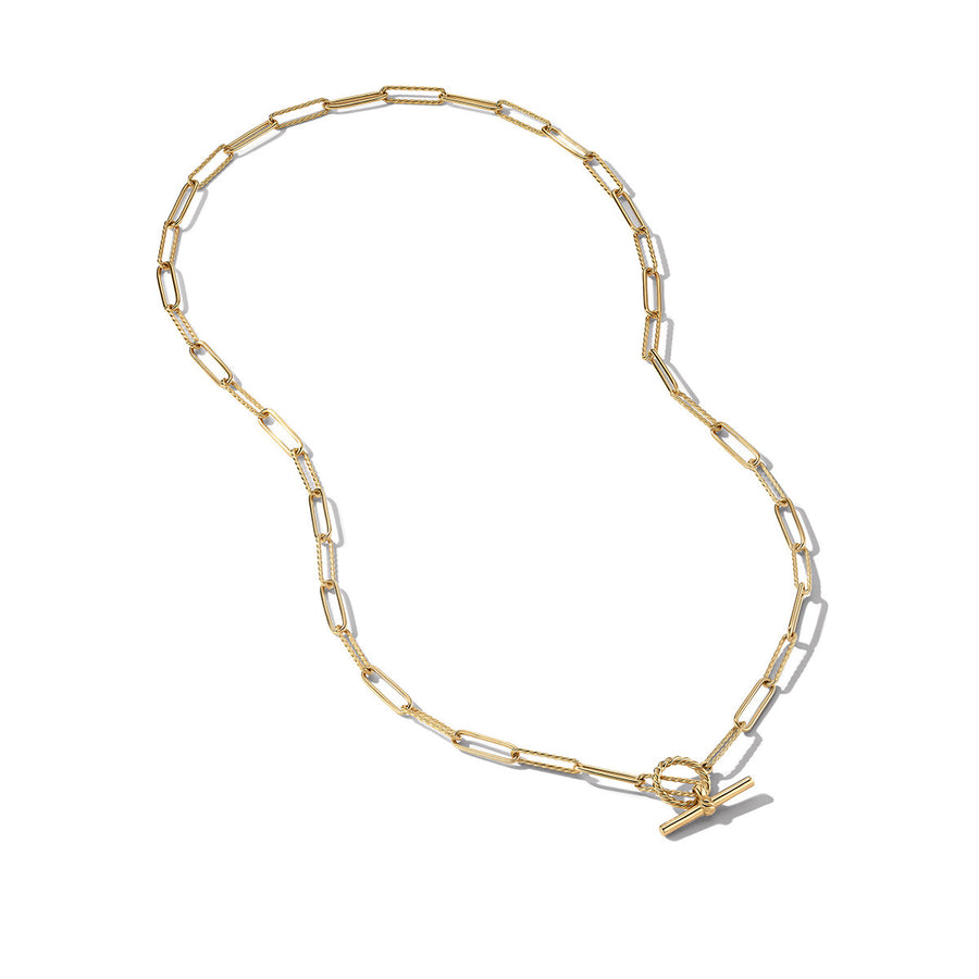 DY Madison Elongated Chain Necklace in 18K Yellow Gold