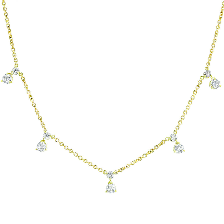 Necklace with 5 Diamond Stations