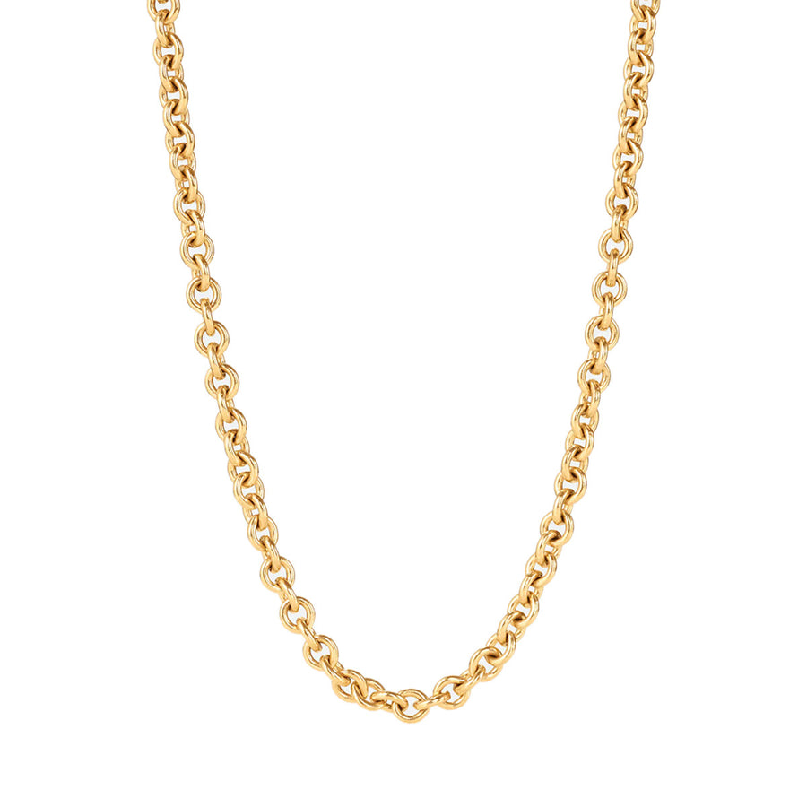 18K Yellow Gold Collier Anchor Chain Necklace