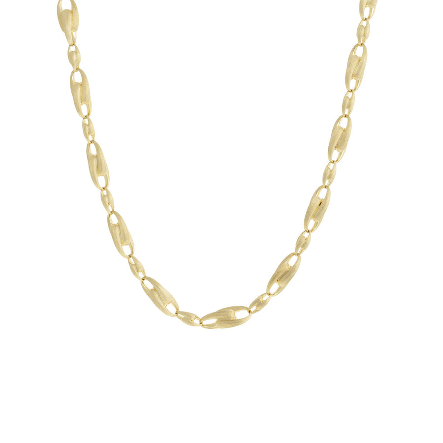 18K Yellow Gold Large Alternating Link Chain Necklace