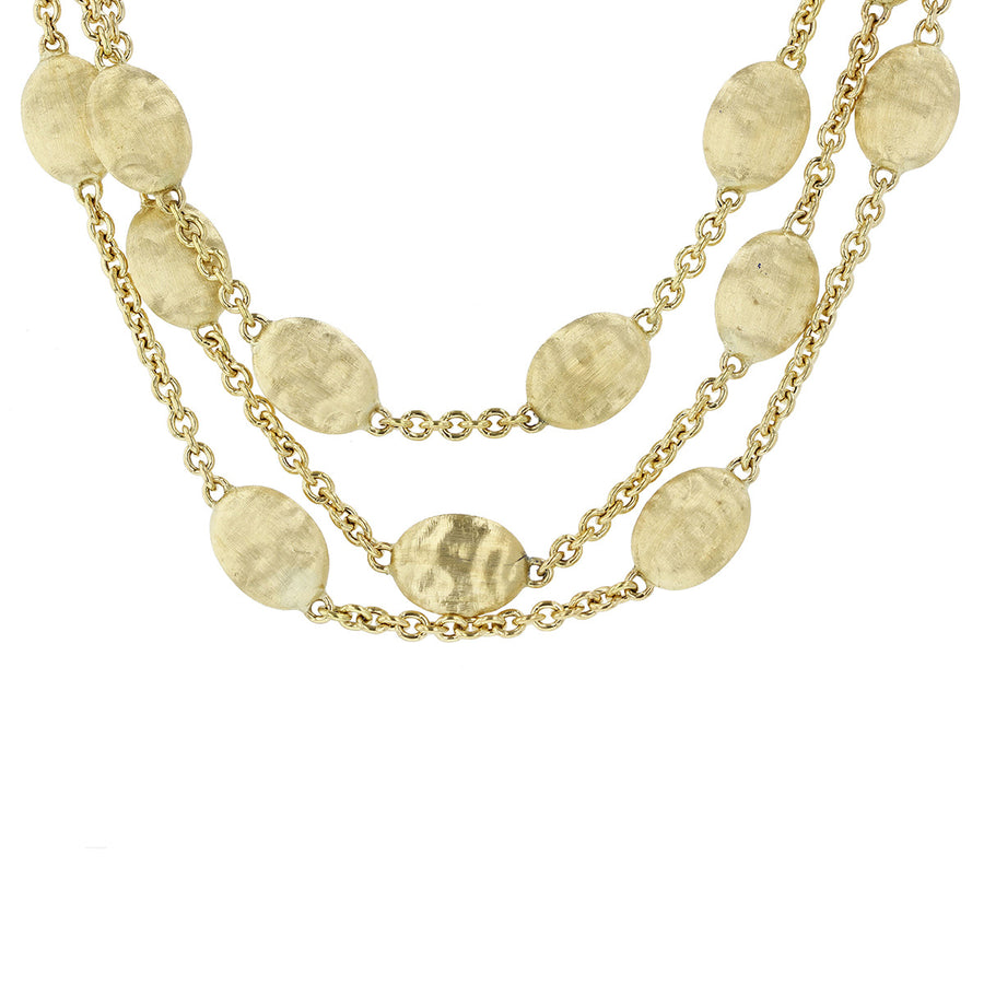 18k Yellow Gold Siviglia Three Row Collar Necklace