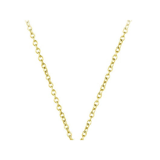 Oval Link Chain Necklace in 18K Yellow Gold, 1.1mm