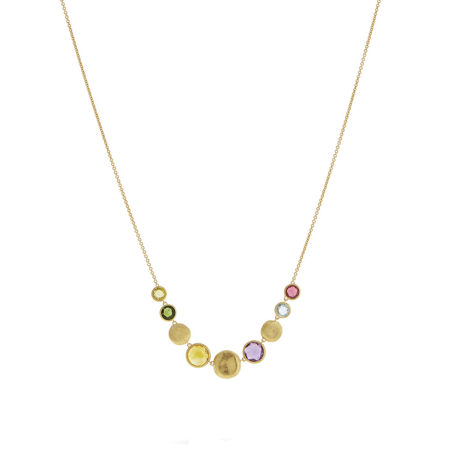 18K Yellow Gold Mixed Gemstone Necklace