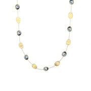 18K Yellow Gold Black Mother of Pearl Short Necklace