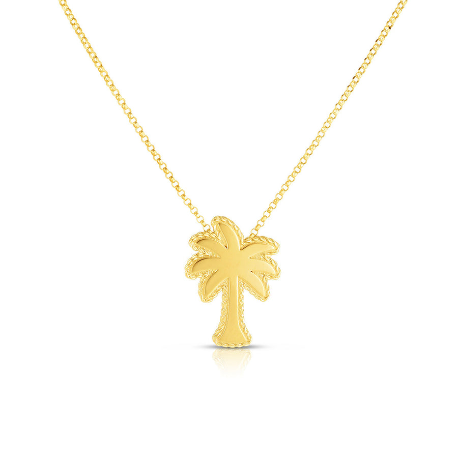 18KT Gold Palm Tree Pendant