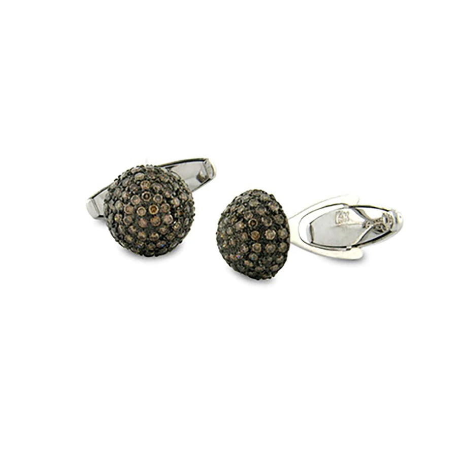 Disco Champagne Diamond Cuff Links