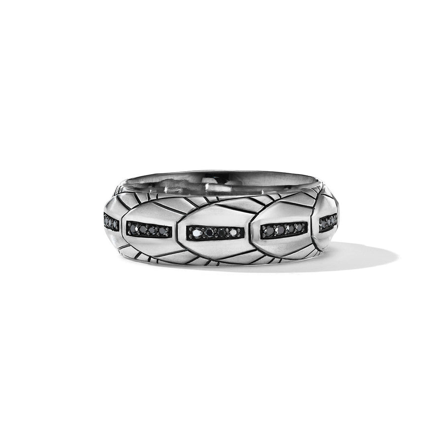 Empire Band Ring with Pave Black Diamonds