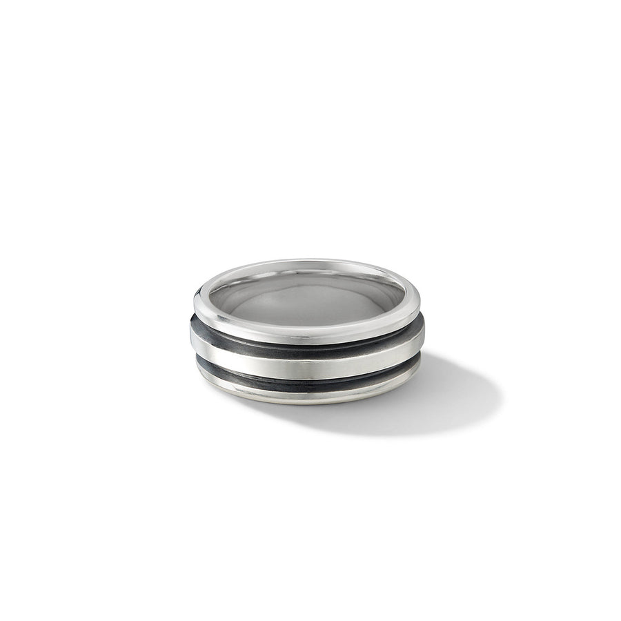 Deco Band Ring in Sterling Silver