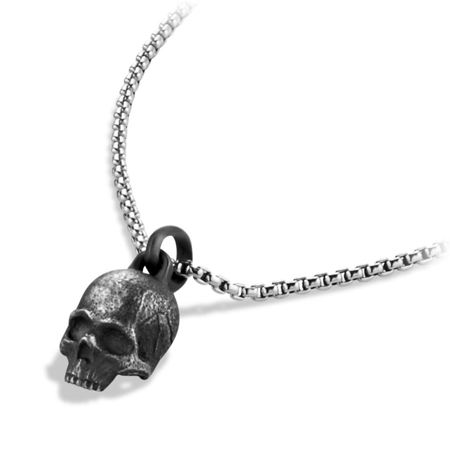 Memento Mori Skull Amulet in Sterling Silver