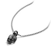 Memento Mori Skull Amulet in Sterling Silver