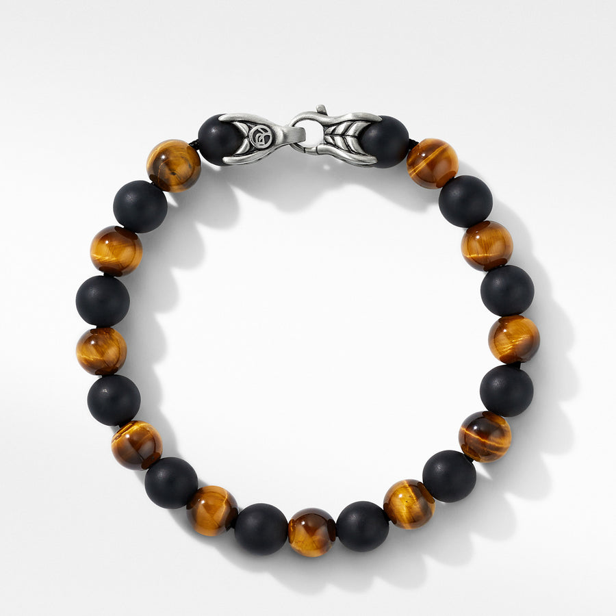 Spiritual Beads Bracelet with Tiger's Eye and Black Onyx