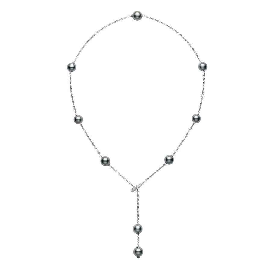 Black South Sea Cultured Pearl Lariat Necklace
