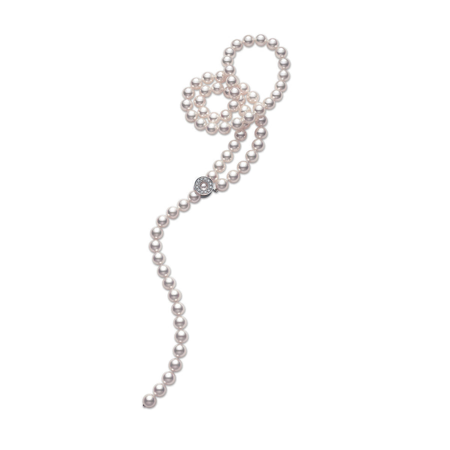 Akoya Cultured Pearl Strand Lariat Necklace