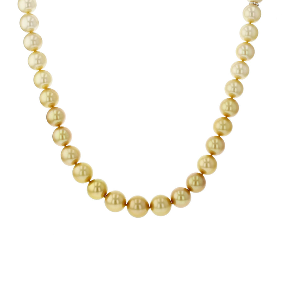 Golden and White South Sea Cultured Pearl Necklace